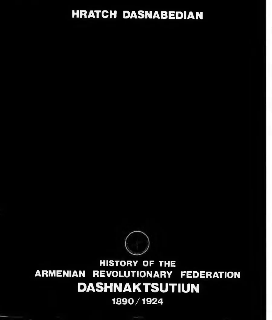 History of the ARF Dashnaktsutiun 1890 1924 kapak görseli