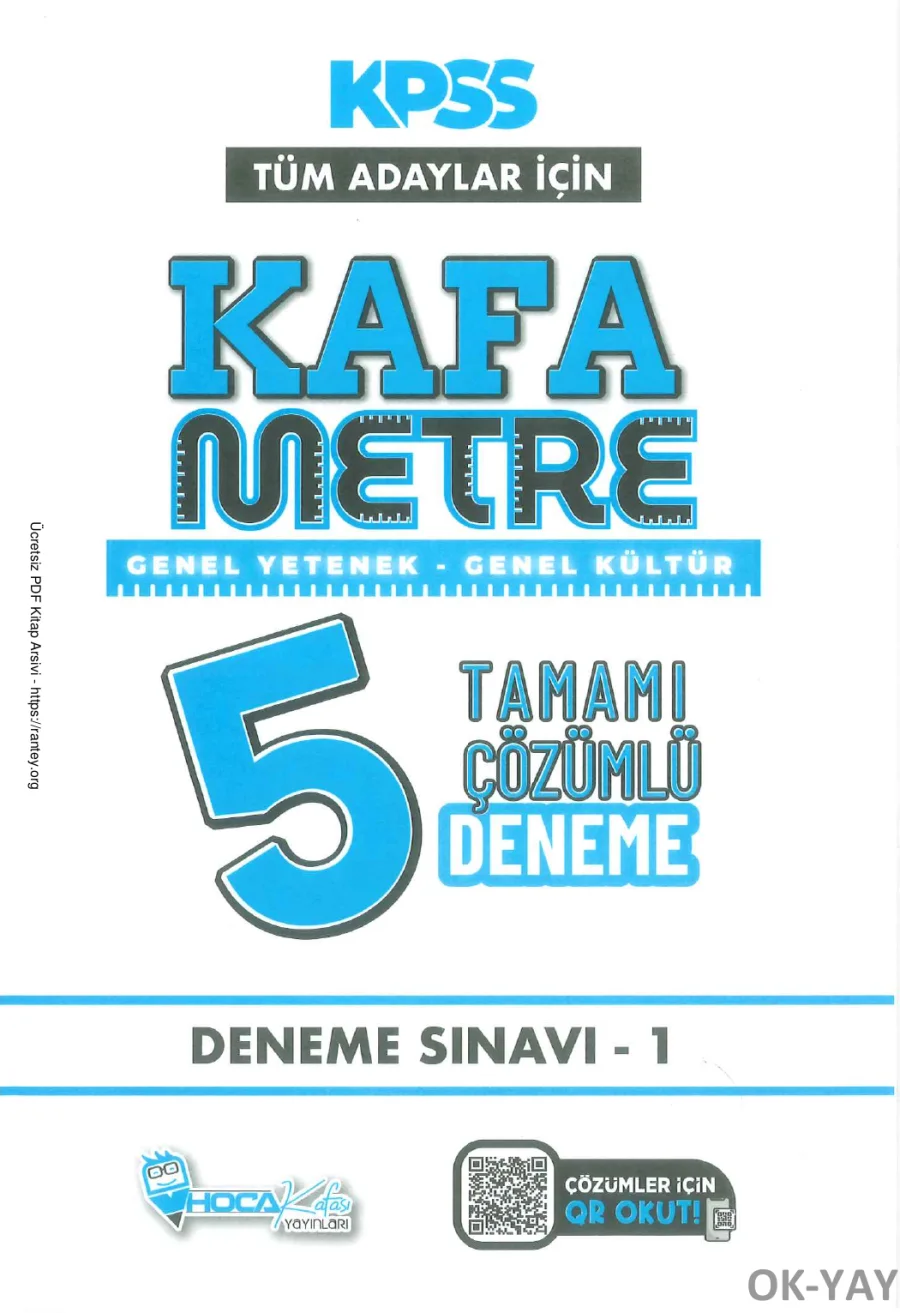 HOCA KAFASI KAFAMETRE GY GK DENEME SINAVI 5 Lİ kapak görseli
