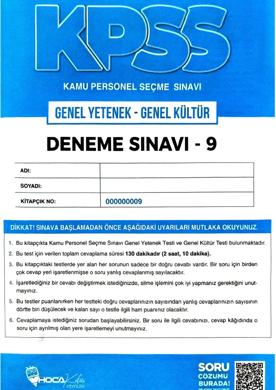 hoca kafası tg genel deneme 9 kapak görseli