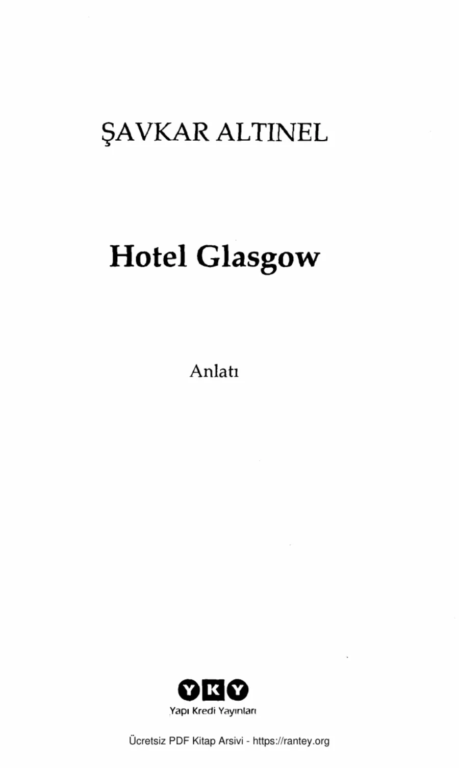 Hotel Glasgow kapak görseli