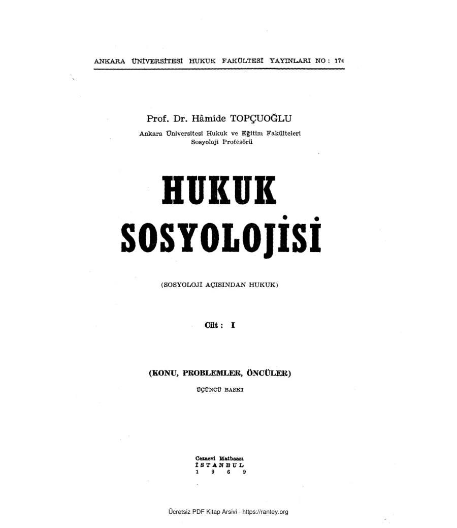 Hukuk Sosyolojisi Cilt 1 kapak görseli