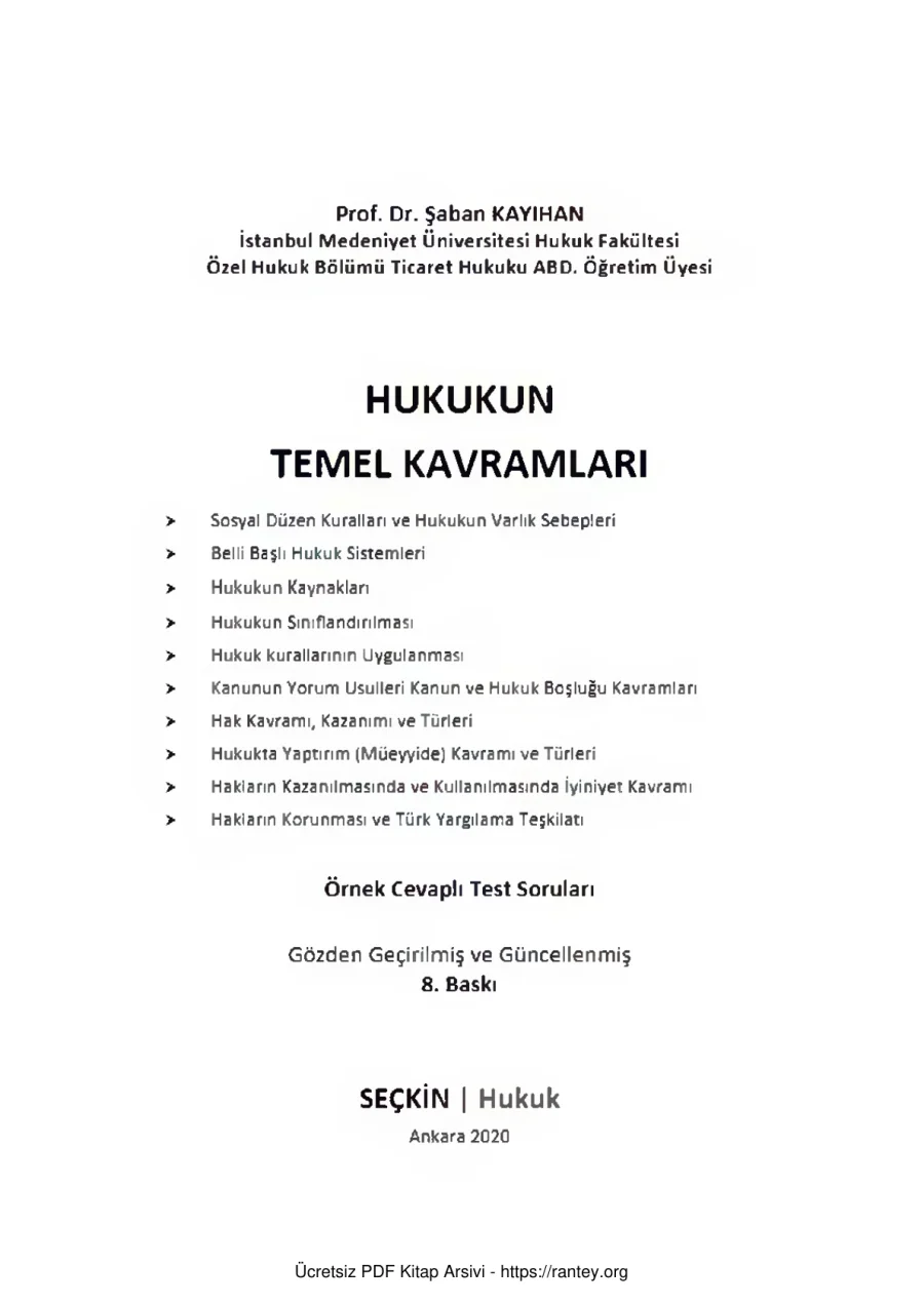 Hukukun Temel Kavramları kapak görseli