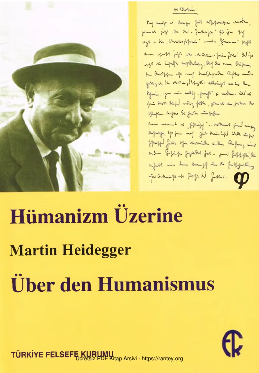 Hümanizm Üzerine Über den Humanismus kapak görseli