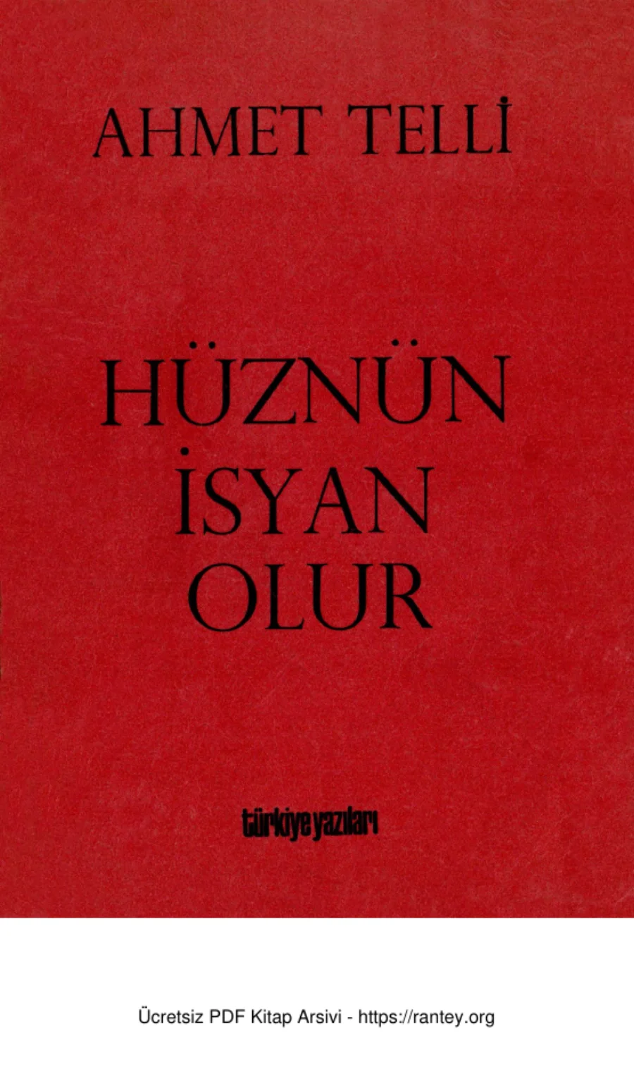 Hüznün İsyan Olur Türkiye kapak görseli