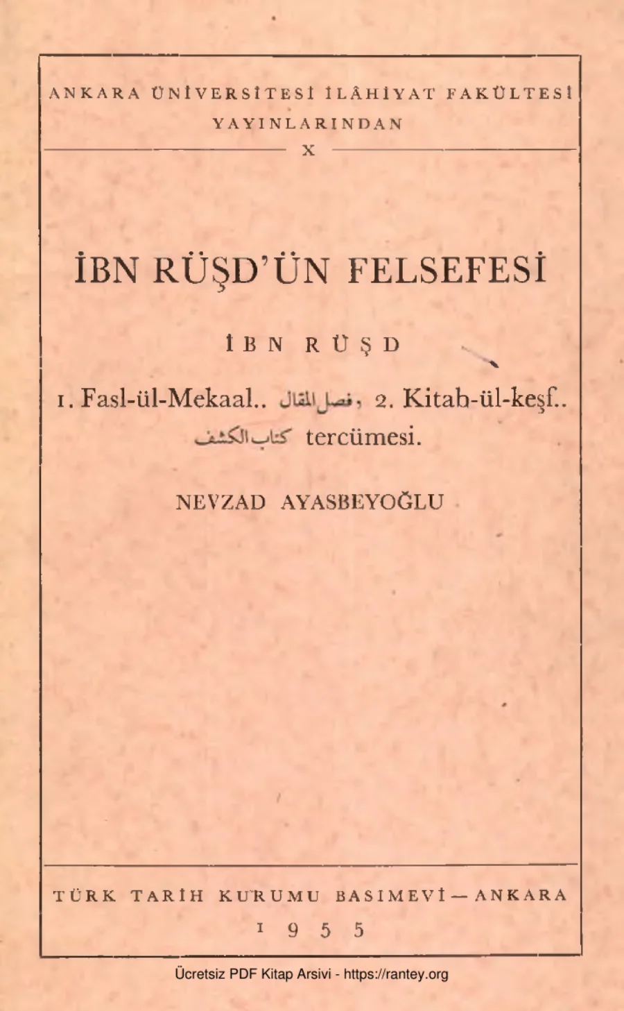 İbn Rüşdün kapak görseli