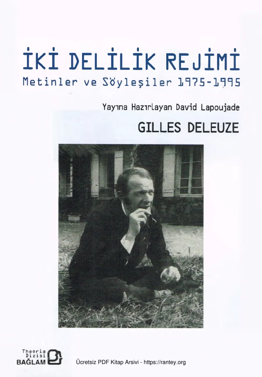İki Delilik Rejimi Metinler ve Söyleşiler 1975 1995 kapak görseli