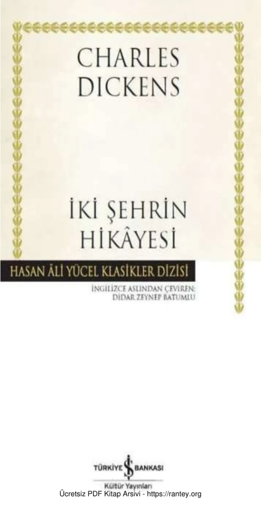 İki Şehrin Hikyesi kapak görseli