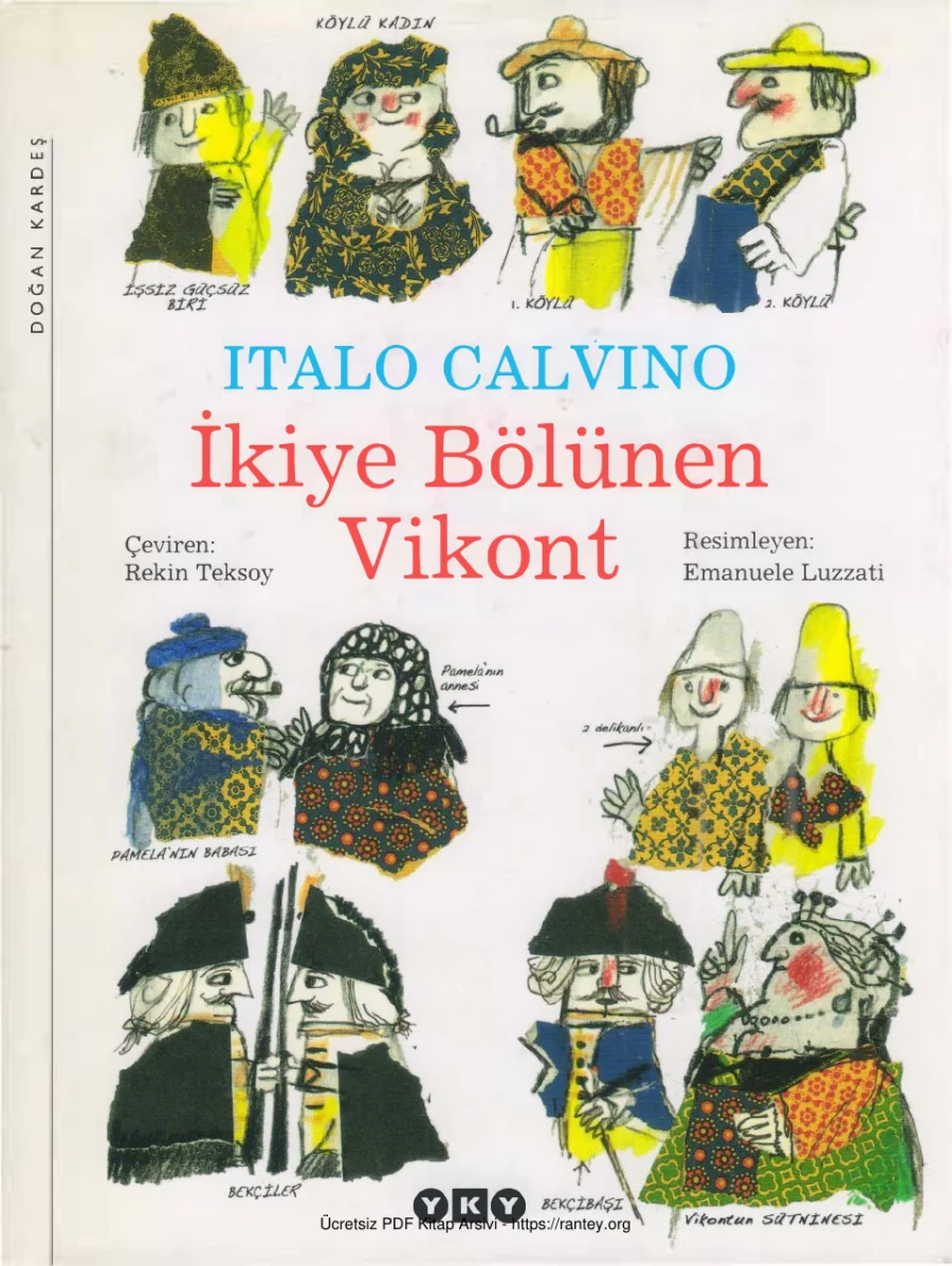İkiye Bölünen Vikont Resimli kapak görseli