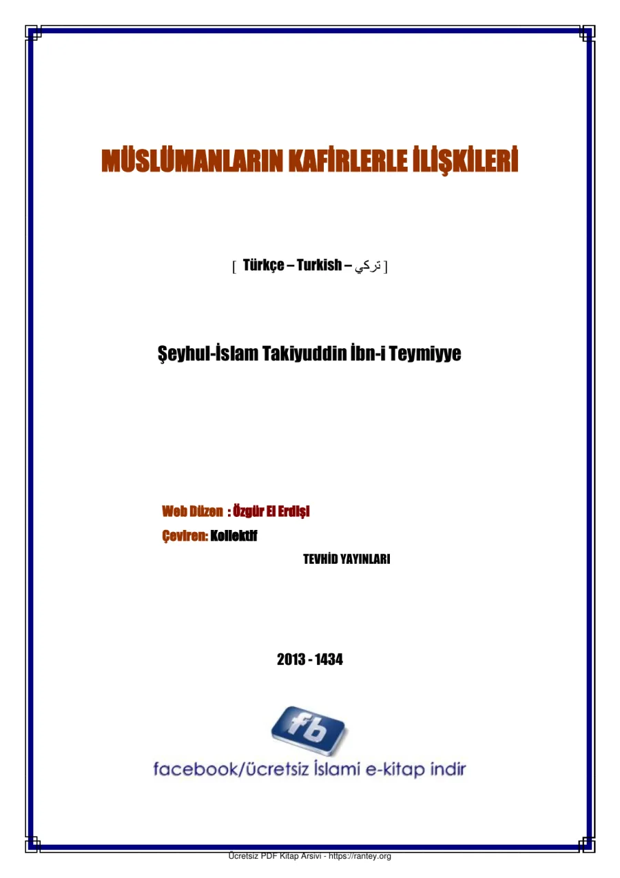 İlişkileri İbn Teymiyye Ebu Abdulmumin Tekin Mıhçı kapak görseli