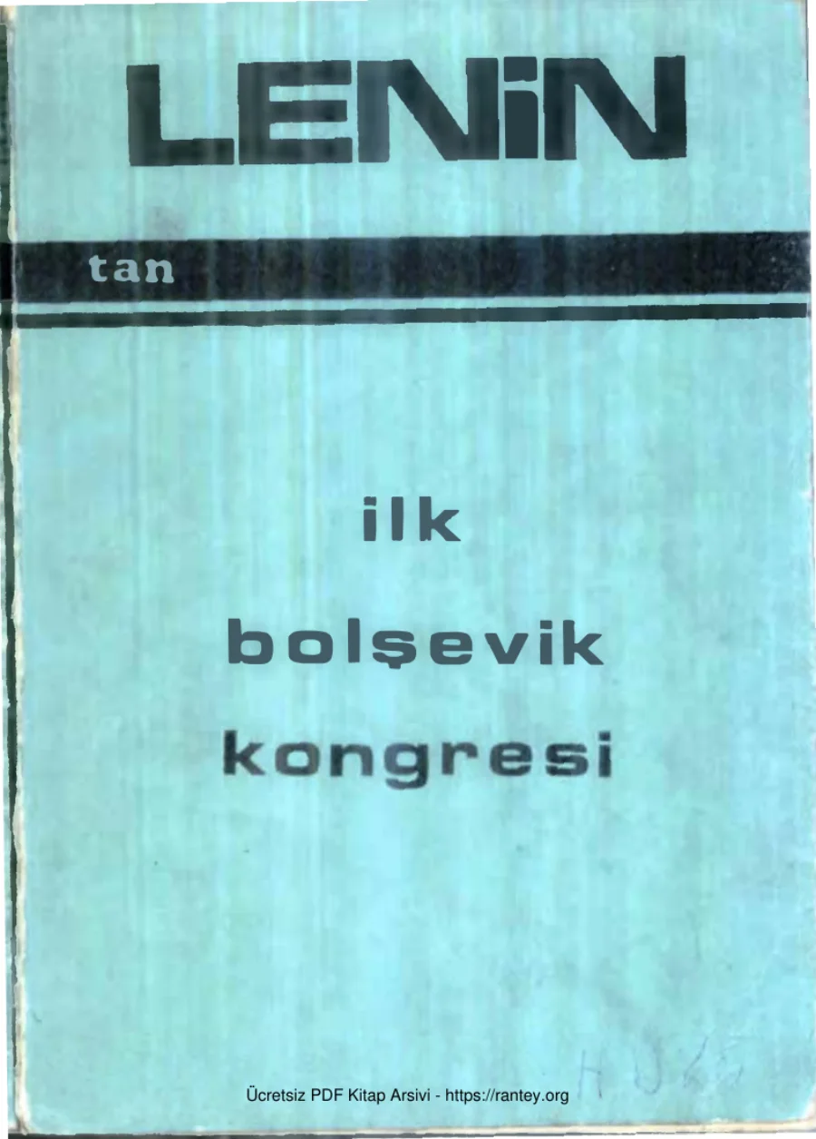 İlk Bolşevik Kongresi kapak görseli