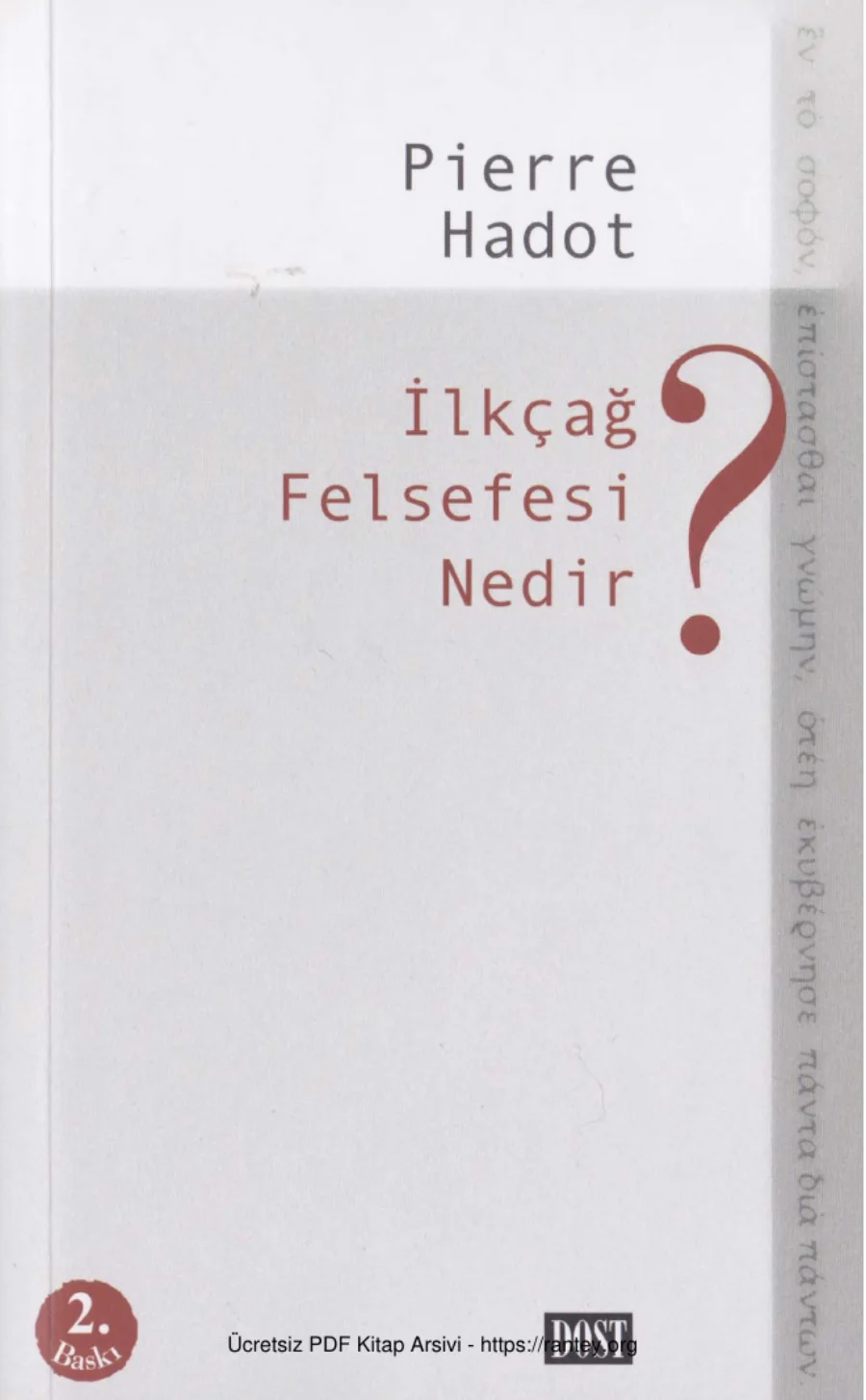 İlkçağ Felsefesi Nedir kapak görseli