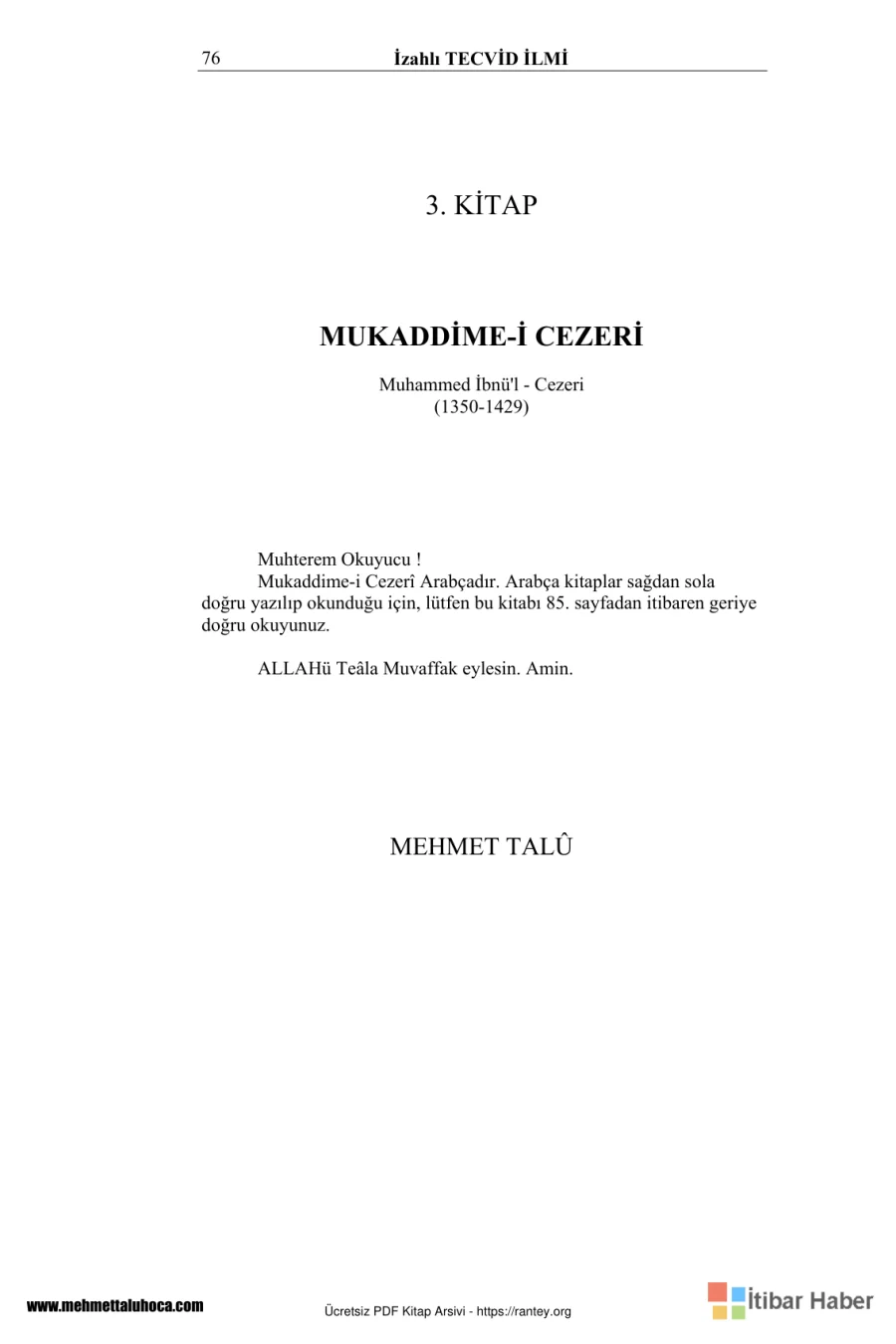 İLMİ Ebu Abdulmumin Tekin Mıhçı kapak görseli