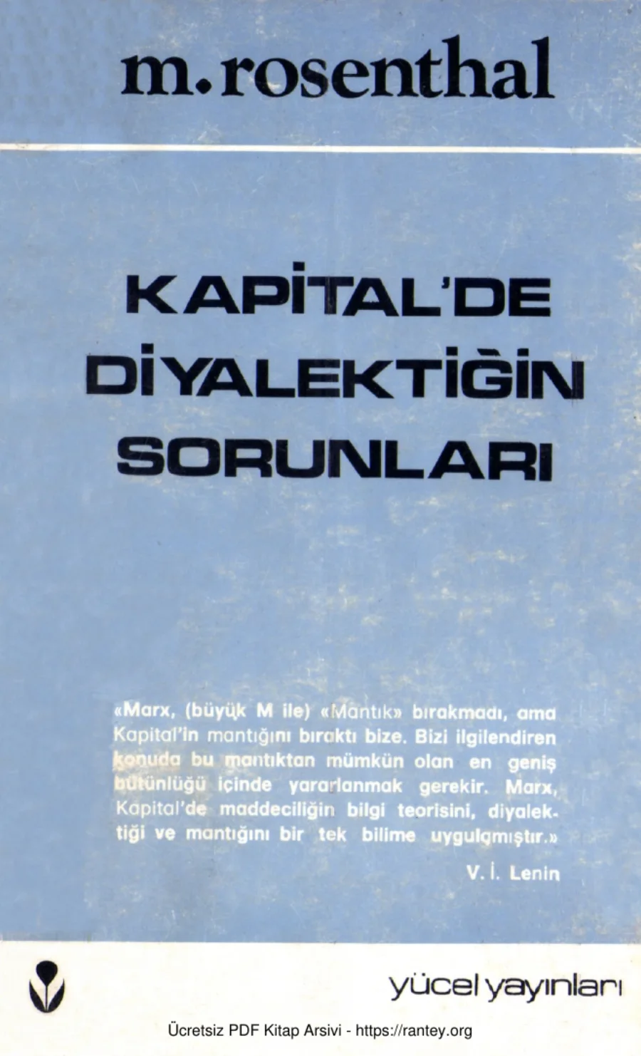 ın Kapitalinde Diyalektik Sorunları kapak görseli
