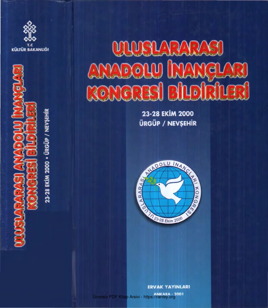 İnançları Kongresi Bildirileri 23 28 Ekim 2000 kapak görseli