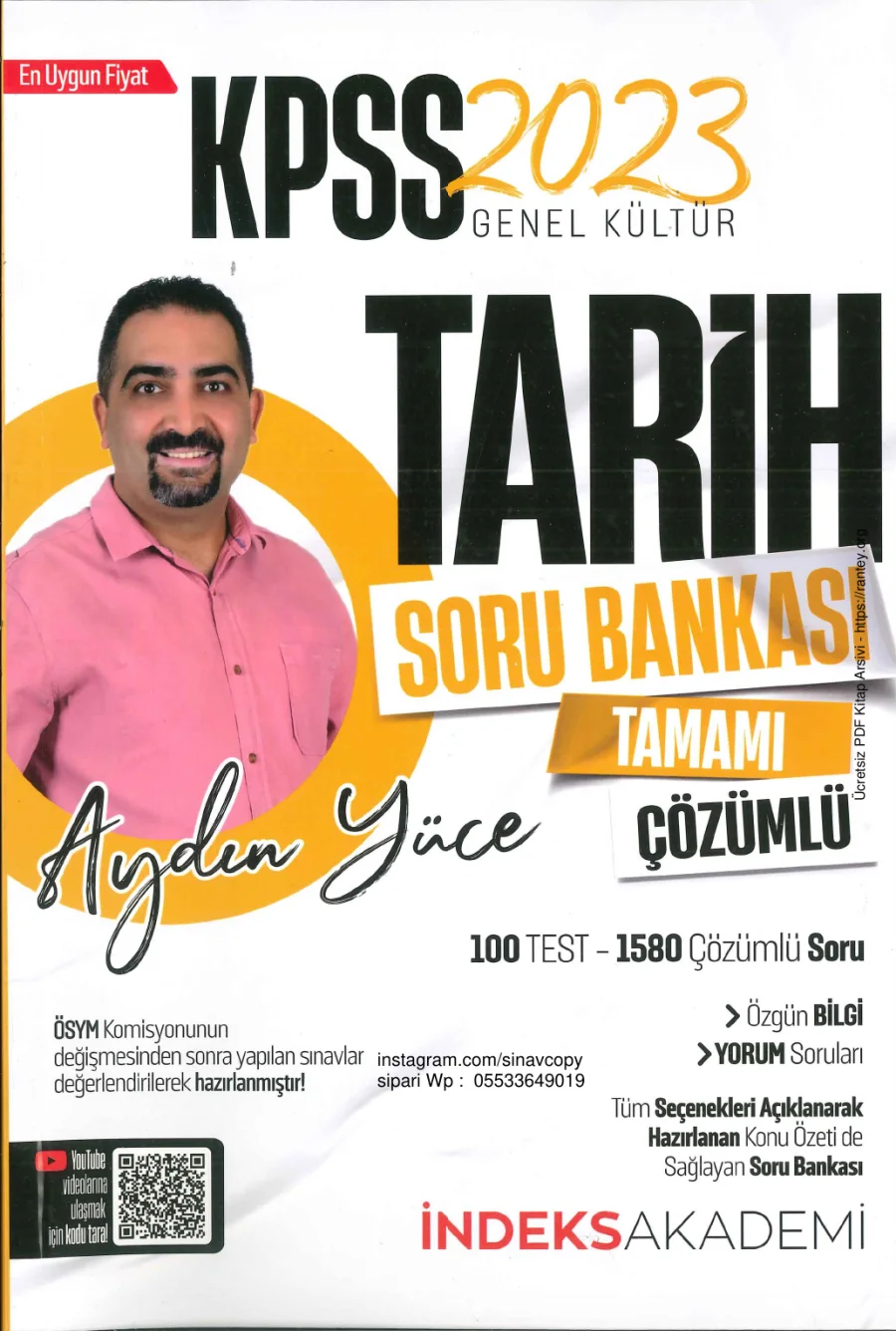 İNDEKS AYDIN YÜCE TARİH SORU BANKASI 2023 kapak görseli