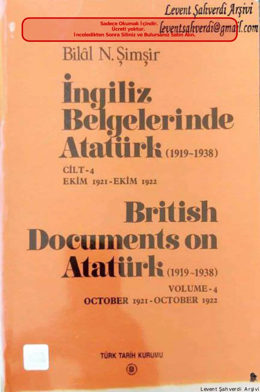 İngiliz Belgelerinde Atatürk 1919-1938 Cilt 4 PDF kapak görseli