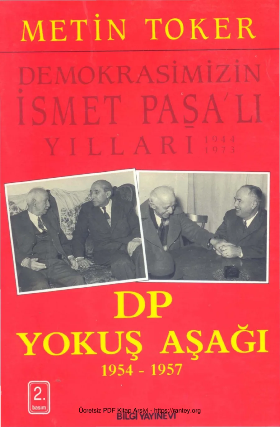 İnönülü Yıllar 3 DP Yokuş Aşağı 1954 1957 kapak görseli