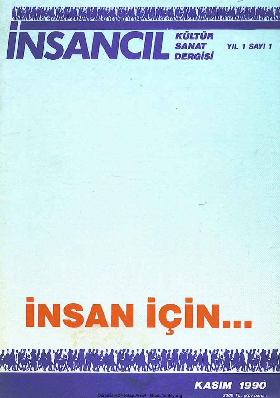 İnsancıl Dergisi Sayı 001 Kasım 1990 kapak görseli