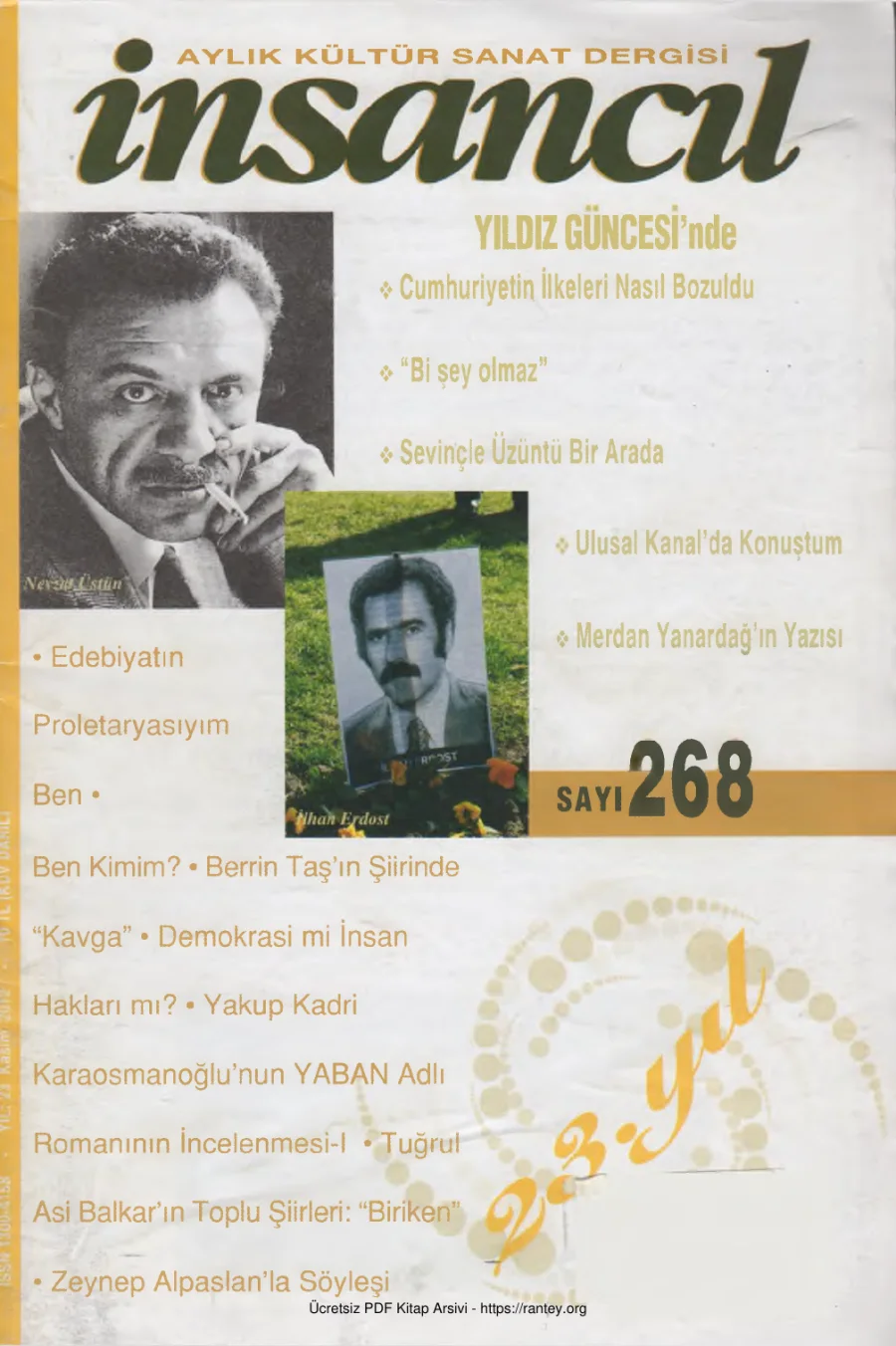 İnsancıl Dergisi Sayı 268 Kasım 2012 kapak görseli