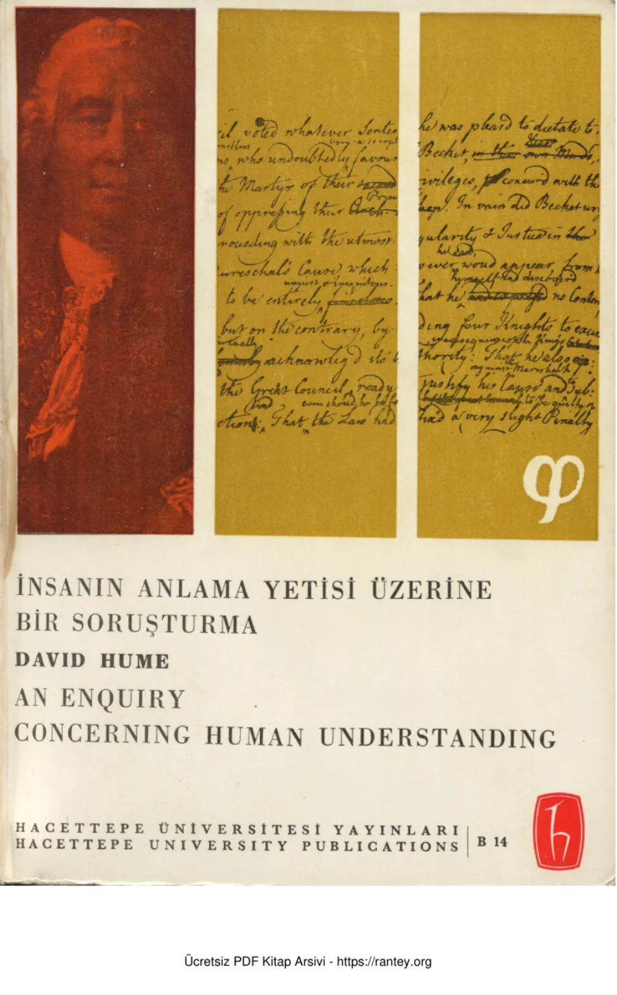 İnsanın Anlama Yetisi Üzerine Bir Soruşturma çev Oruç Aruoba Hacettepe 1975 cls kapak görseli