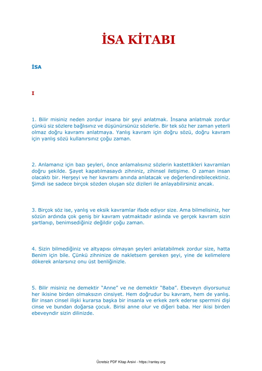İsa Kitabı 1 kapak görseli