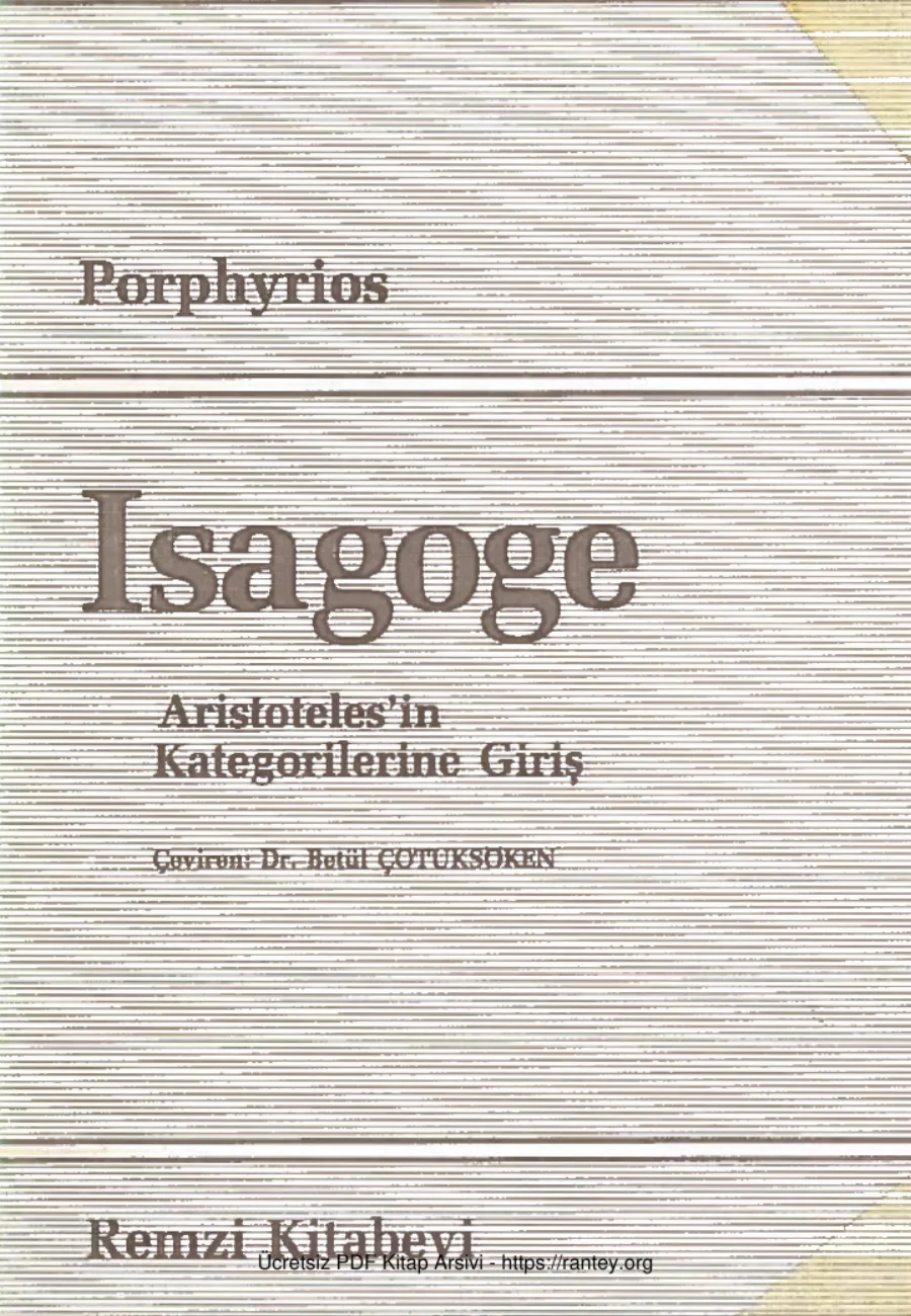 Isagoge kapak görseli