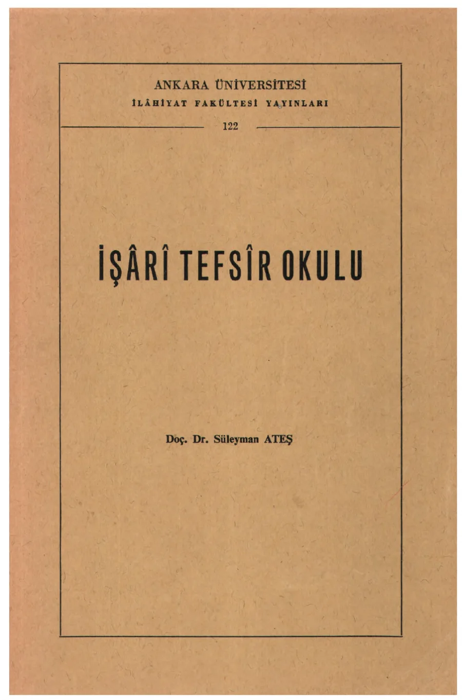 İşârî Tefsir Okulu kapak görseli