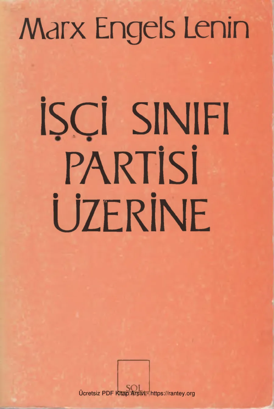 İşçi Sınıfı Partisi Üzerine kapak görseli