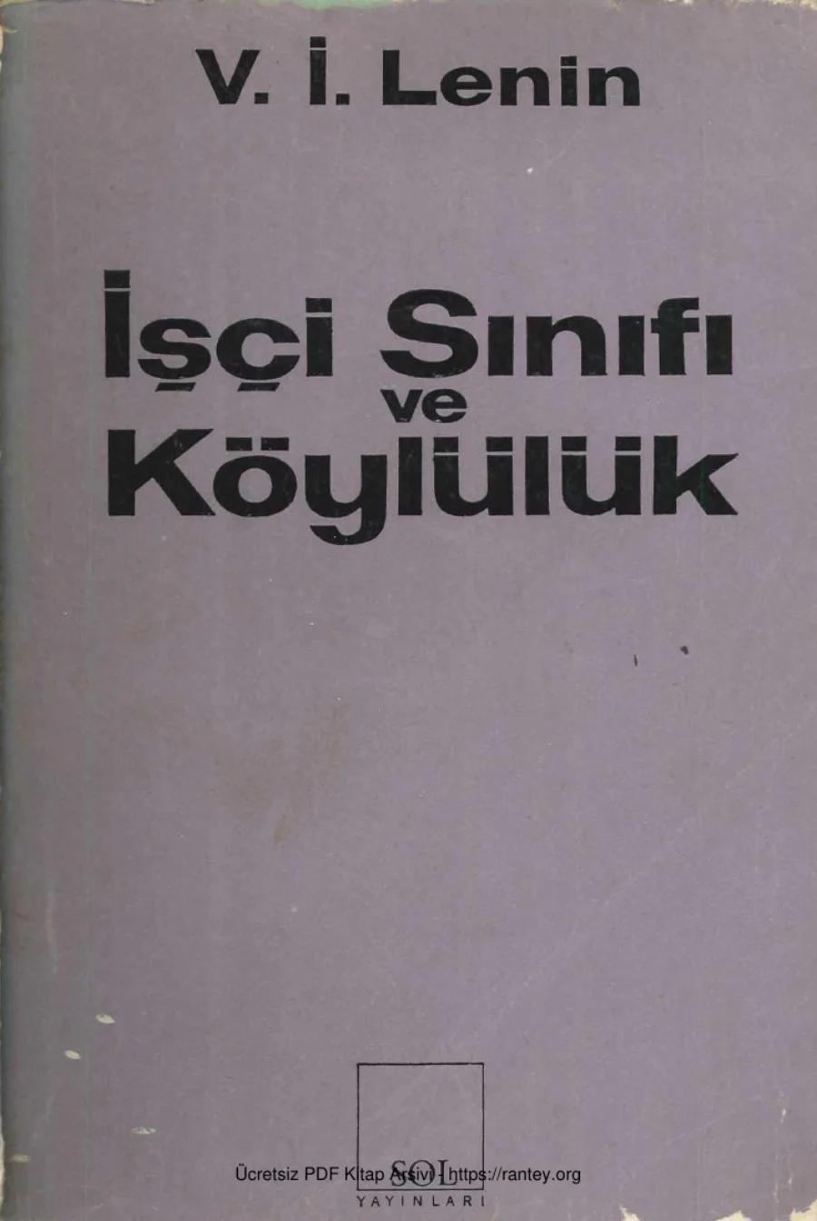 İşçi Sınıfı ve Köylülük kapak görseli