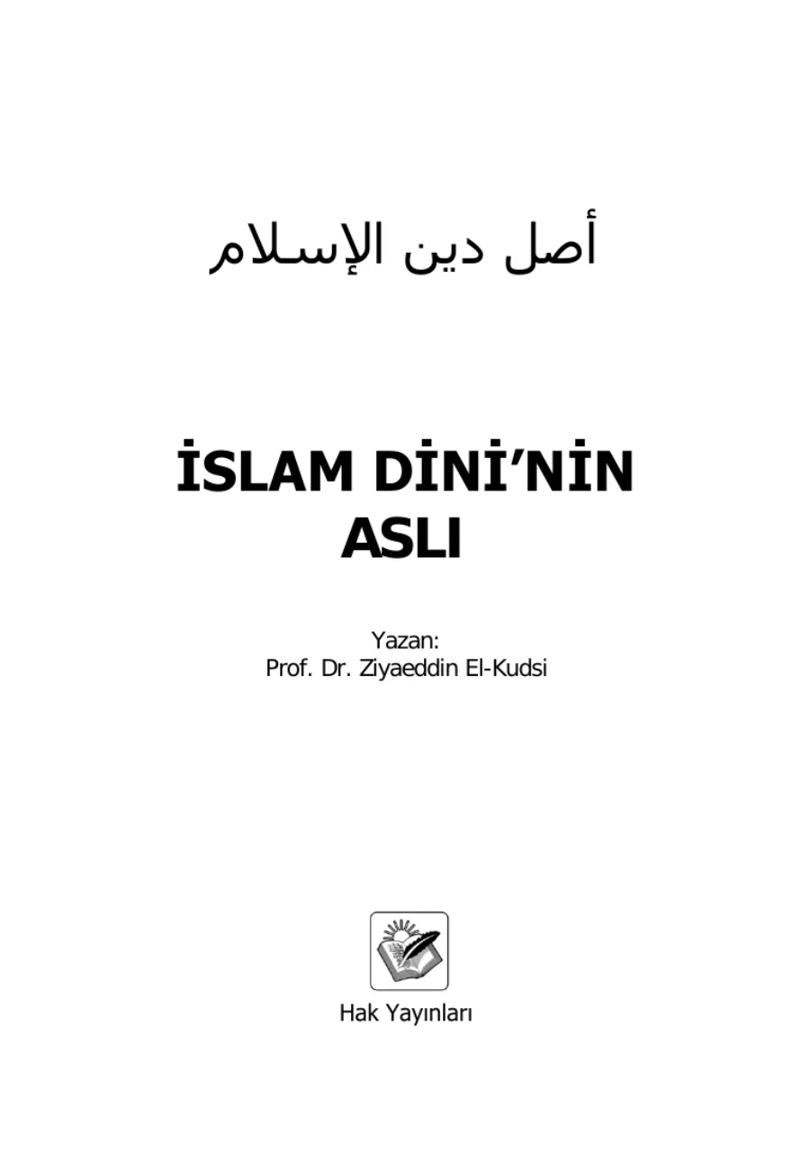 İslam Dininin Aslı kapak görseli