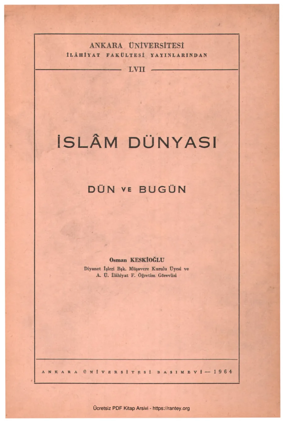 İslam Dünyası Dün ve kapak görseli