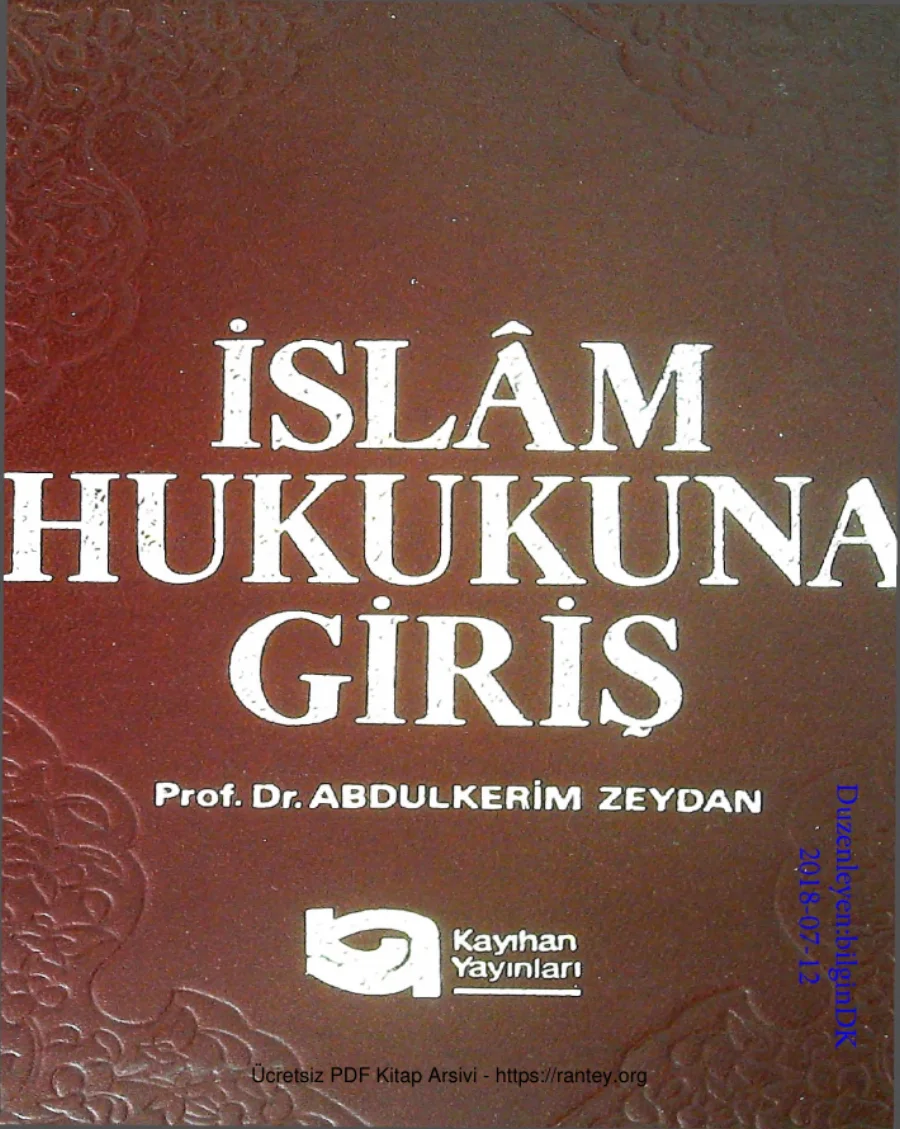 Islam Hukukuna Giris kapak görseli