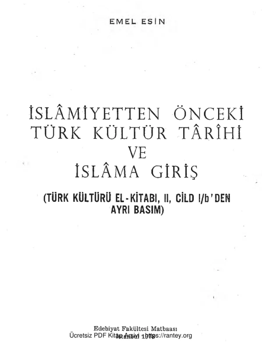 İslamiyetten Önceki Kültür Tarihi ve İslamiyete Giriş kapak görseli