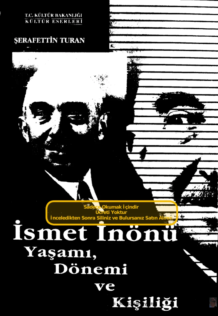 İsmet İnönü Yaşamı Dönemi ve Kişiliği Şerafettin Turan kapak görseli