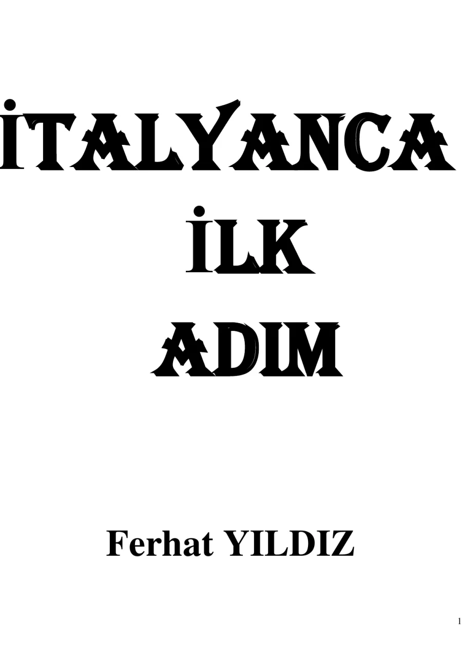 İtalyanca Öğrenme Rehberi PDF kapak görseli