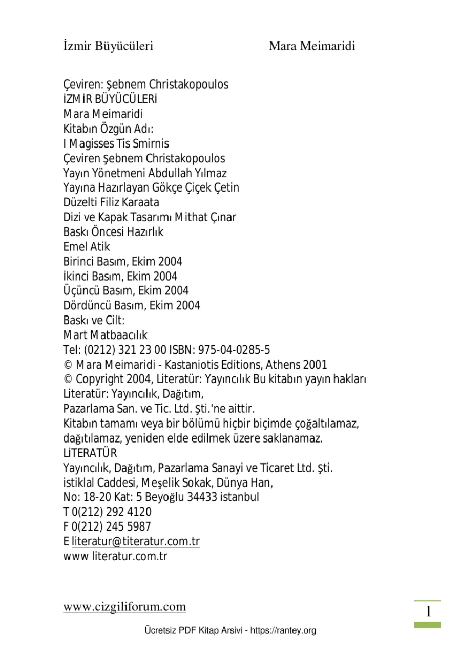 Izmir Buyuculeri kapak görseli