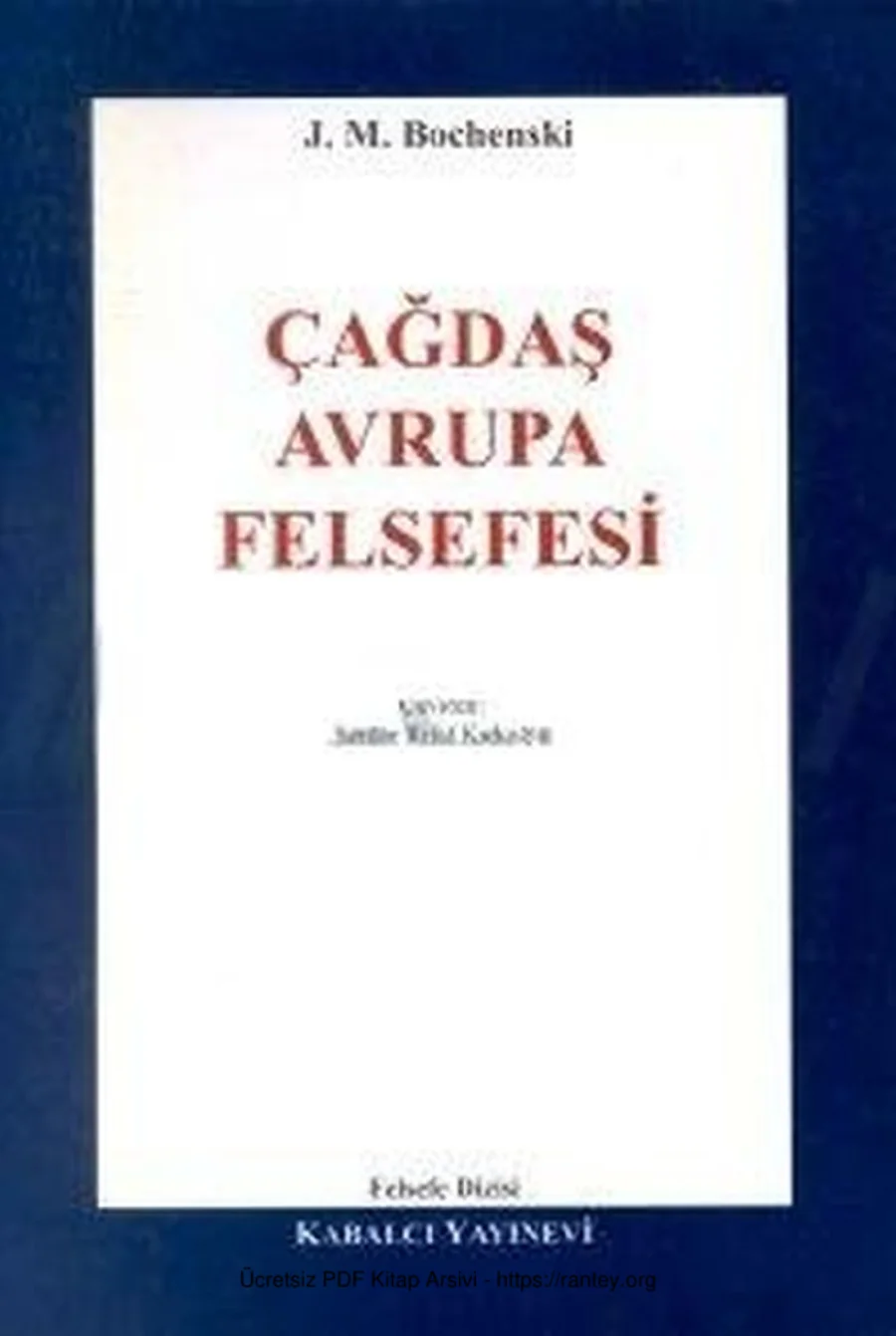 J M Bochenski Çağdas Avrupa Felsefesi kapak görseli