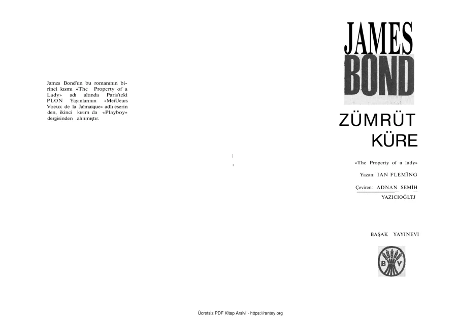 James Bond Zumrut Kure kapak görseli