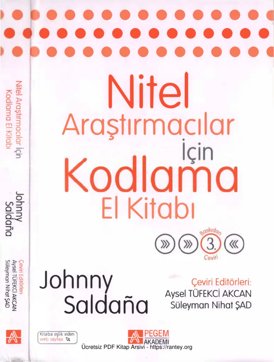 Johnny Saldana Nitel Araştırmacılar İçin Kodlama El Kitabı kapak görseli