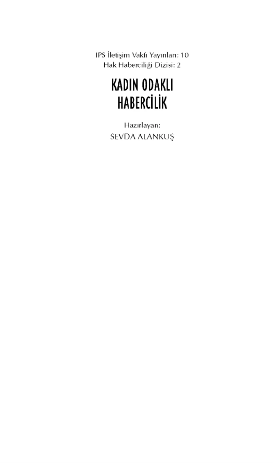 Kadın Odaklı Habercilik İPS Yayınları kapak görseli