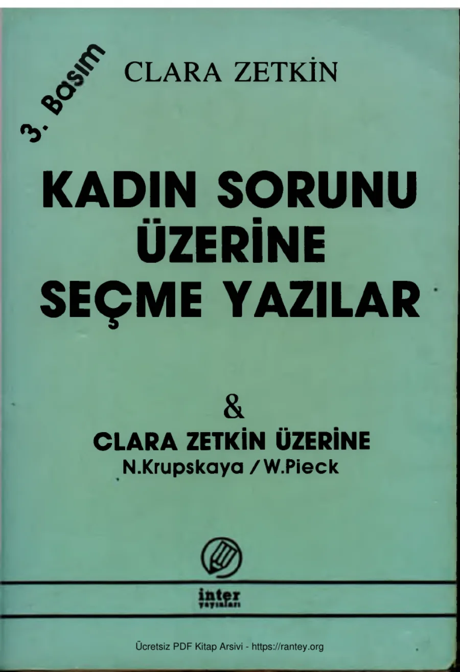 Kadın Sorunu Üzerine Seçme Yazılar kapak görseli