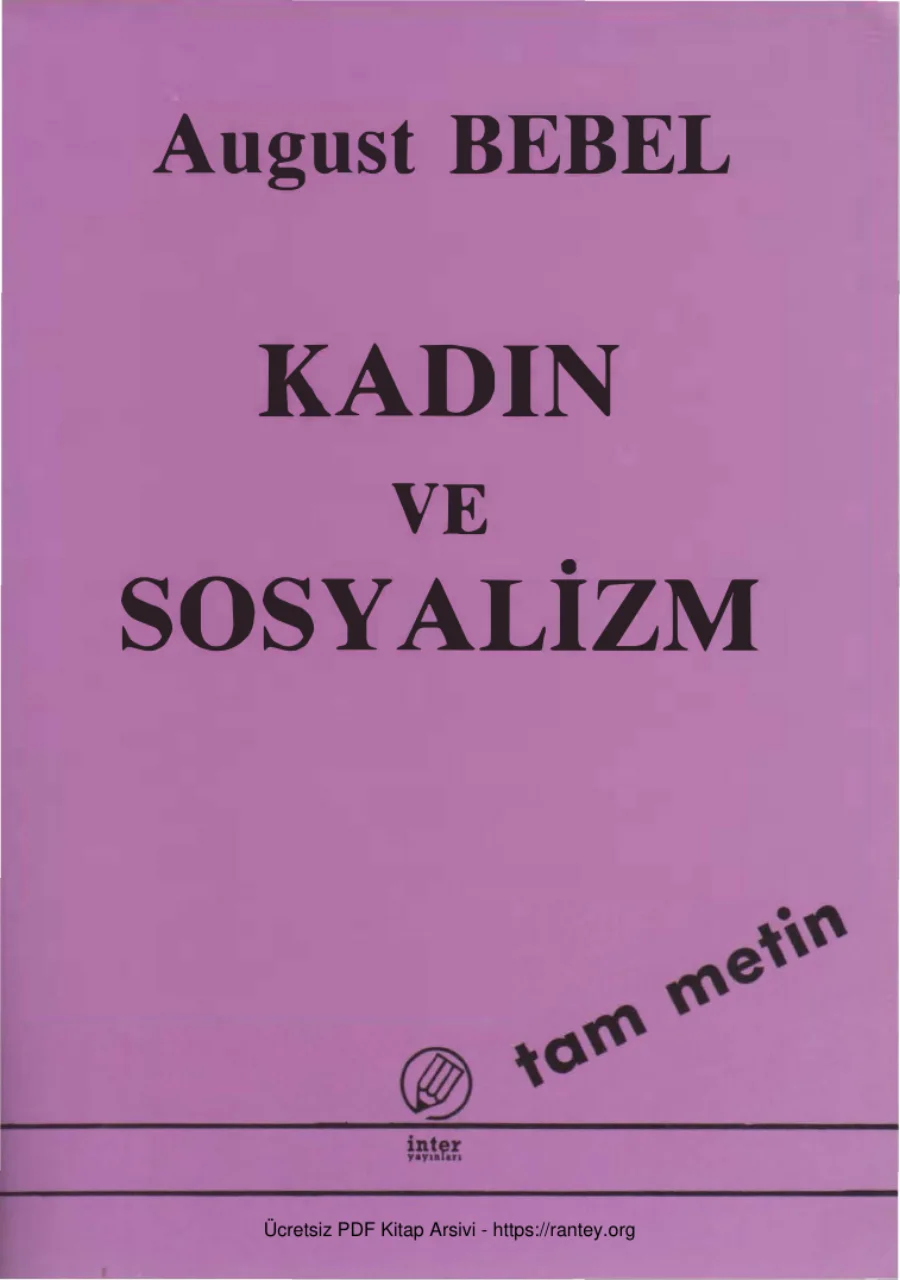 Kadın ve Sosyalizm kapak görseli