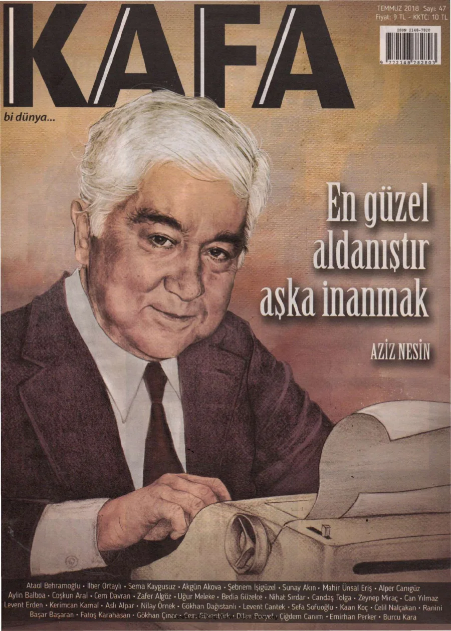 Kafa Bi Dünya Sayı 47 Aziz Nesin kapak görseli