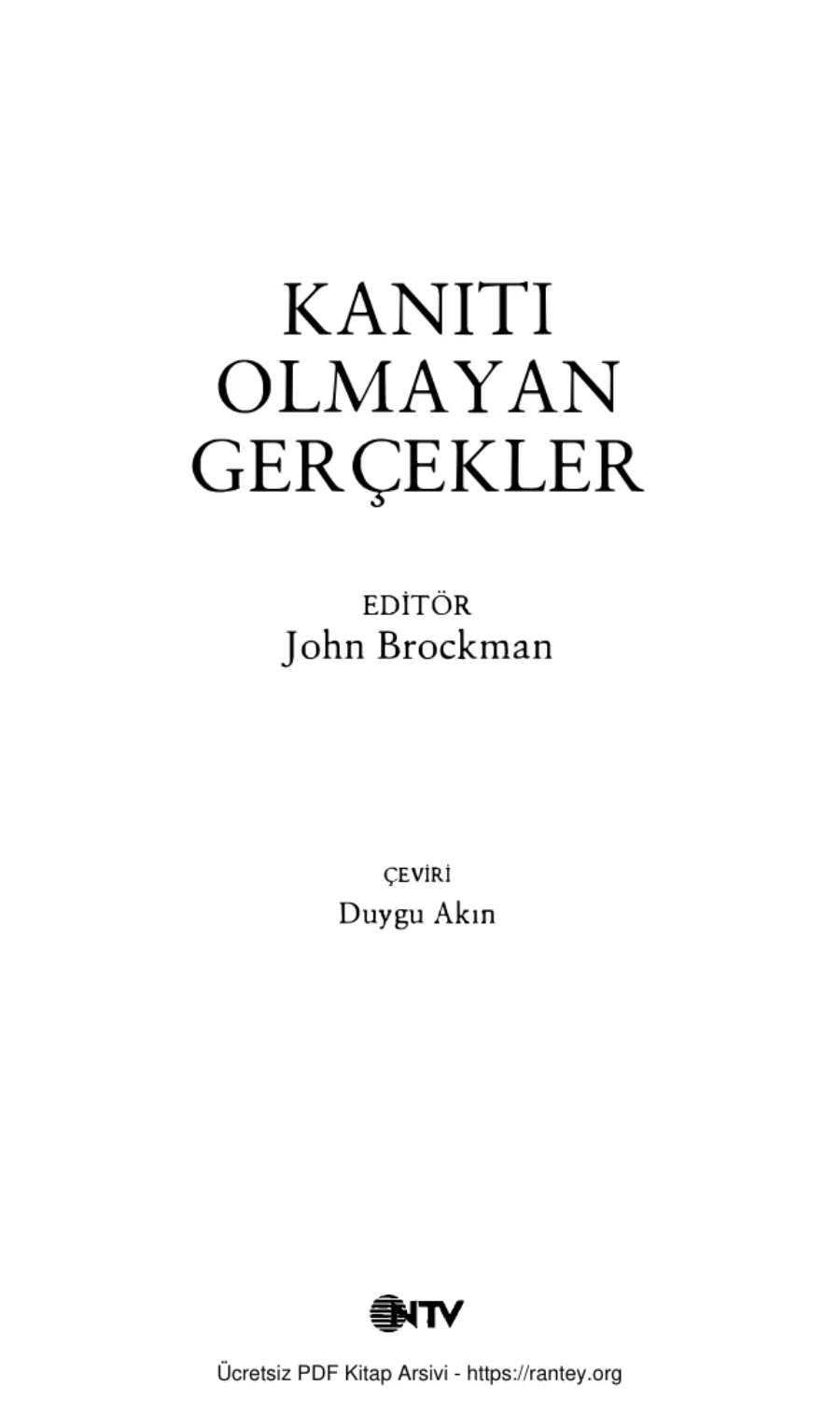 Kanıtı Olmayan Gerçekler kapak görseli