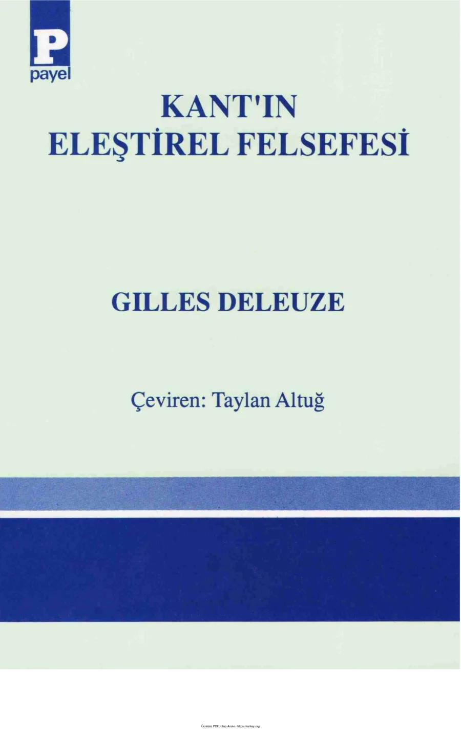 Kantın Eleştirel Felsefesi kapak görseli