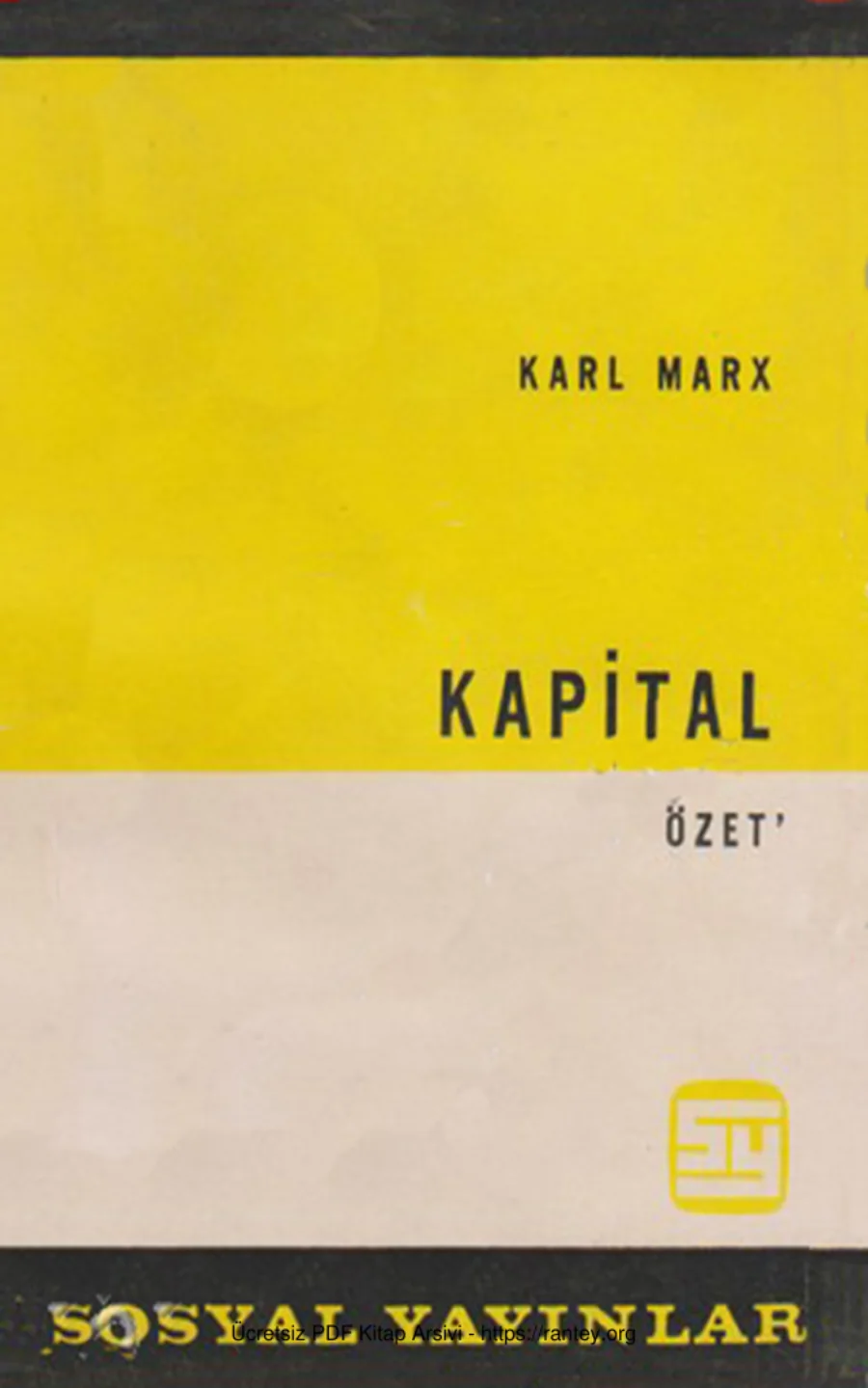 Kapital Özet Sosyal Yayınları kapak görseli