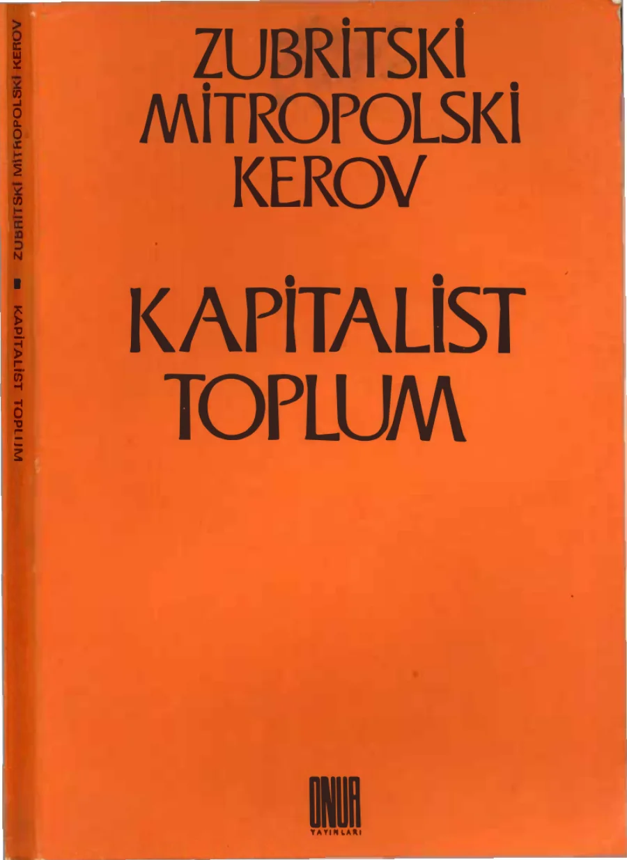 Kapitalist Toplum kapak görseli