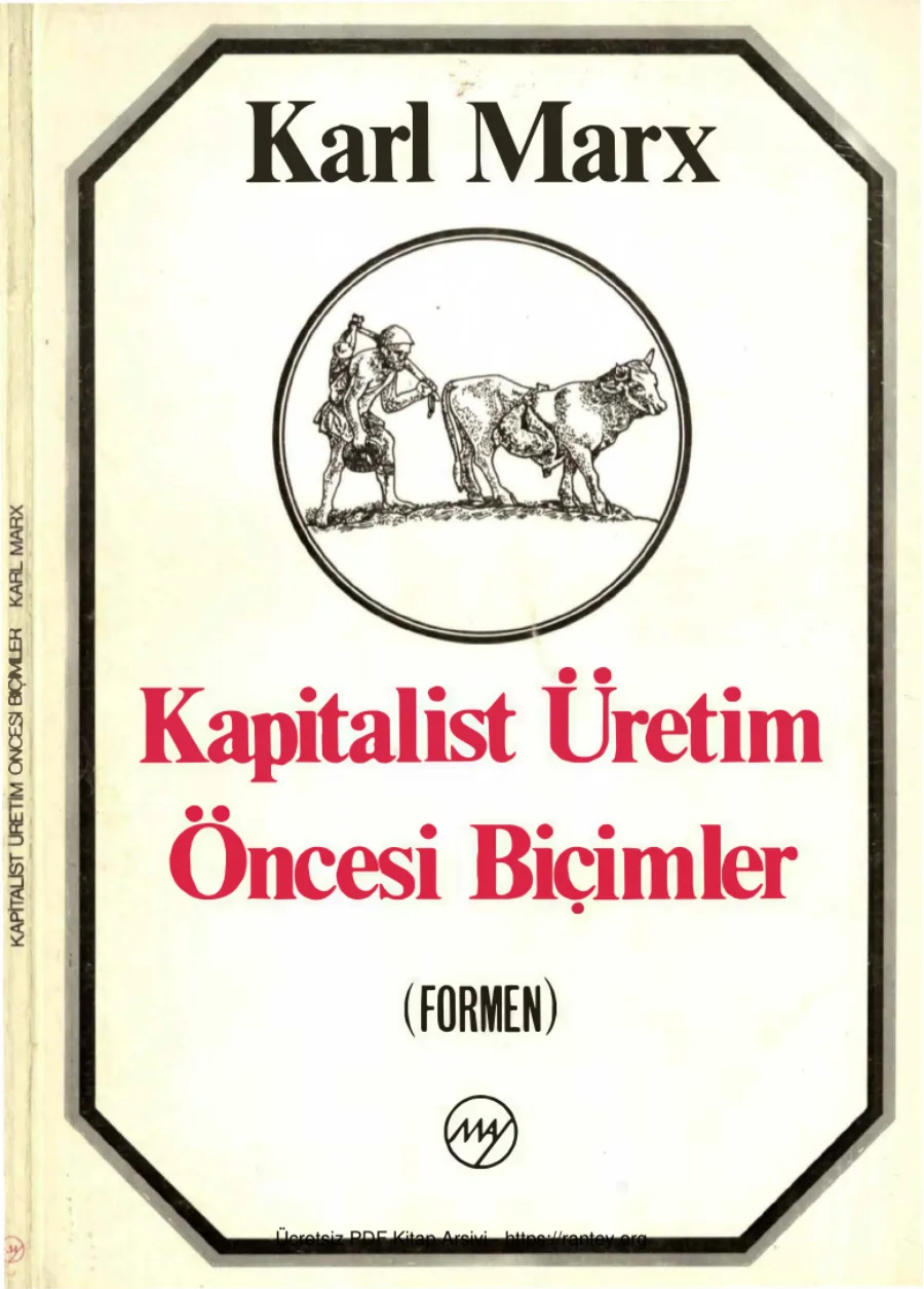 Kapitalist Üretim Öncesi Biçimler Formen kapak görseli