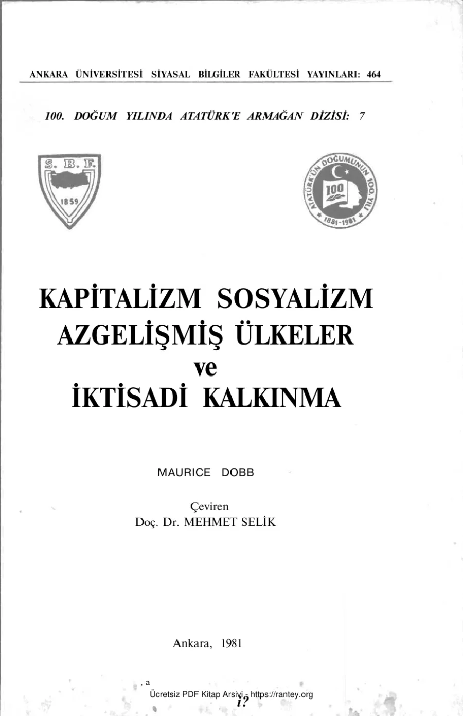 Kapitalizm Sosyalizm Azgelişmiş Ülkeler ve İktisadi Kalkınma kapak görseli