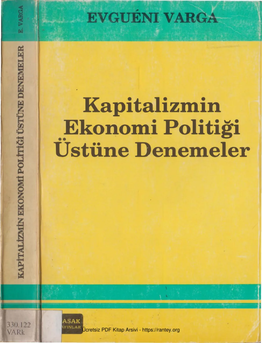 Kapitalizmin Ekonomi Politiği Üstüne Denemeler kapak görseli
